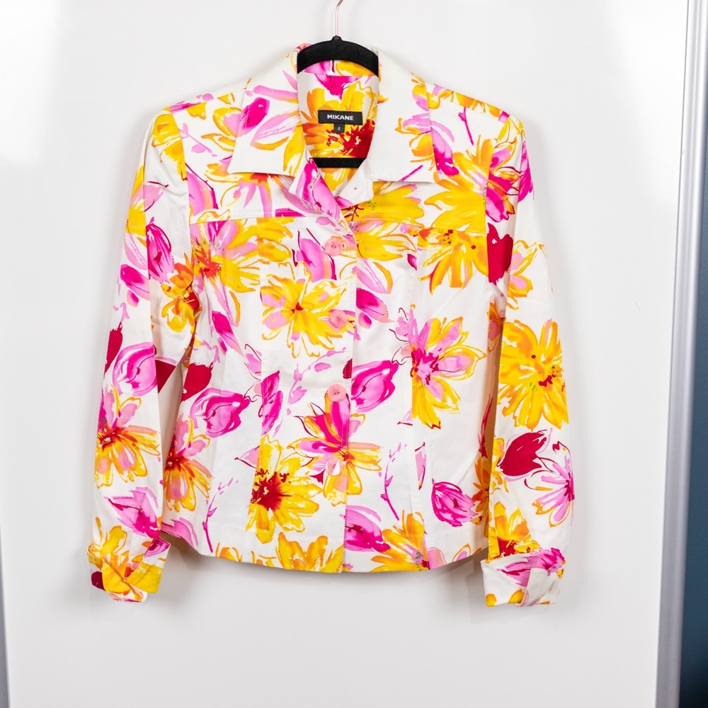 Y2K Mikane Floral Denim Jacket